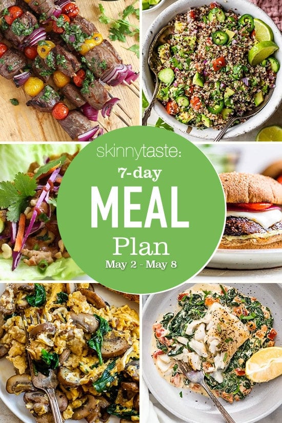 7 Day Healthy Meal Plan (May 2-8)