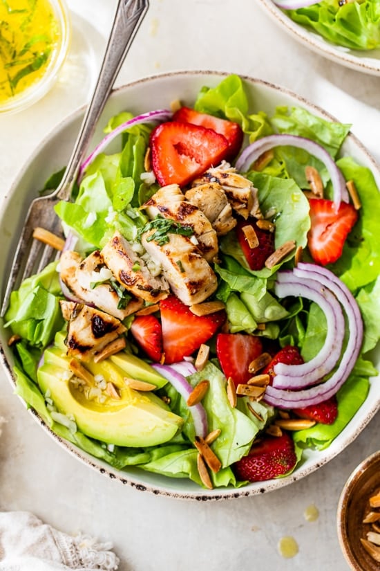 Grilled Chicken Salad with Strawberries