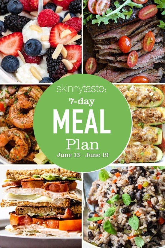 7 Day Healthy Meal Plan (June 13-19)