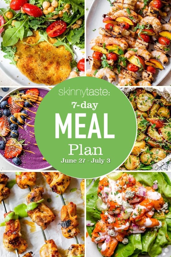 7 Day Healthy Meal Plan (June 27-July 3)