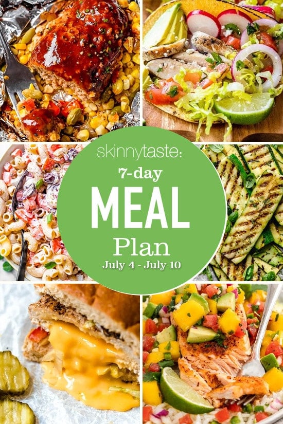 7 Day Wholesome Meal Plan (July 4-10)GinaSkinnytaste