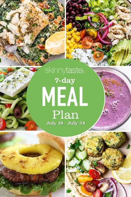 7 Day Healthy Meal Plan (July 18-24)