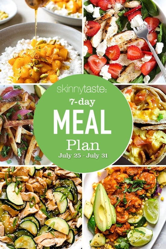7 Day Healthy Meal Plan (July 25-31)
