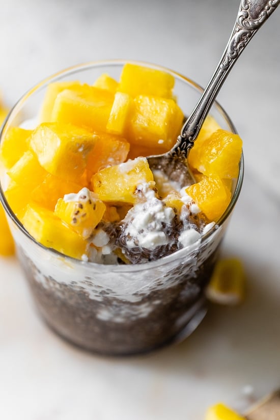 Pineapple Chia Seed with Cottage Cheese