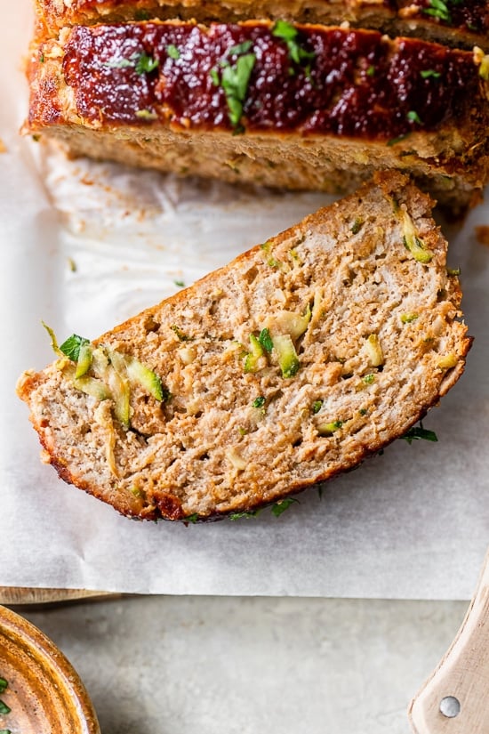 Turkey Meatloaf with Grated Zucchini