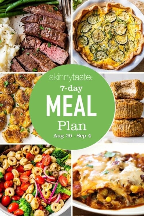 7 Day Healthy Meal Plan (Aug 29-Sept 4) - Skinnytaste