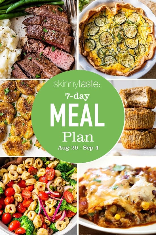 7-Day Healthy Meal Plan (August 29 - September 4)
