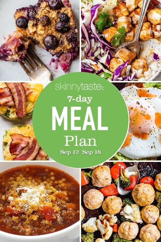 7 Day Healthy Meal Plan (Sept 12-18)