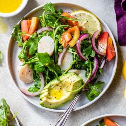 Lemony Hearts of Palm Salad with Avocado Skinnytaste