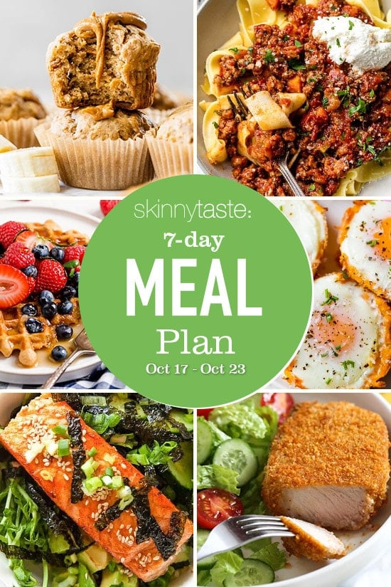 Plan de comidas saludables de 7 días (del 17 al 23 de octubre)