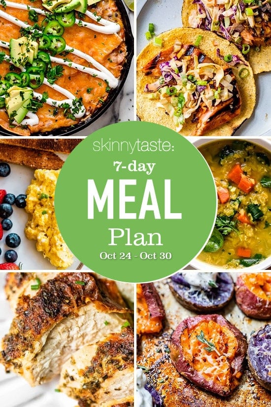 7-Day Healthy Meal Plan (October 24-30)