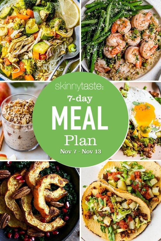7 Day Wholesome Meal Plan (Nov 7-13)