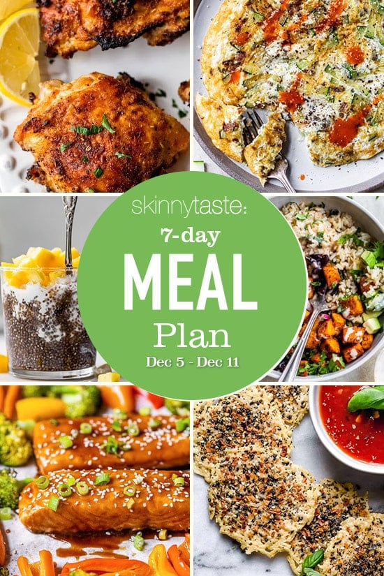 7 Day Healthy Meal Plan (Dec 5-11)