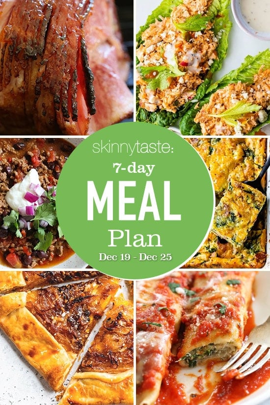 7 Day Healthy Meal Plan (Dec 19-25)