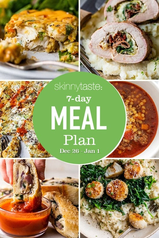 7 Day Healthy Meal Plan (Dec 26-Jan 1)