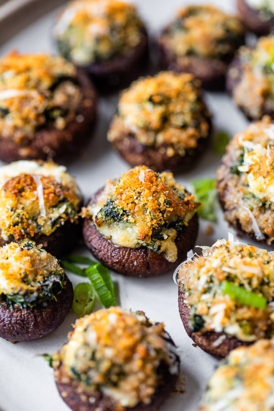 Stuffed Mushrooms with Spinach Dip