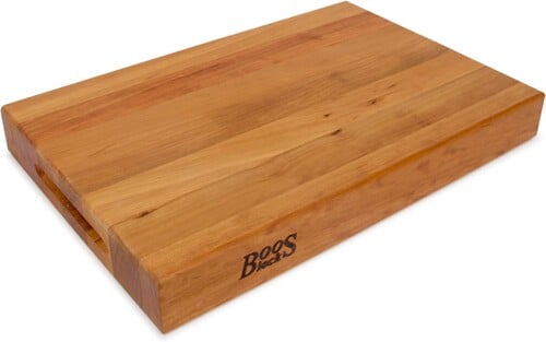John Boos Block CHY-RA01 Cherry Wood Edge Grain Reversible Cutting Board, 18 Inches x 12 Inches x 2.25 Inches