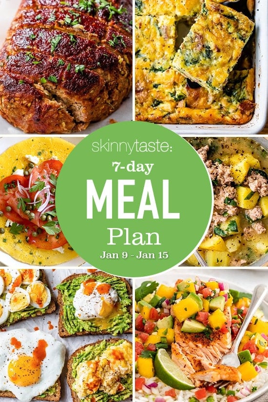 7 Day Wholesome Meal Plan (Jan 9-15)