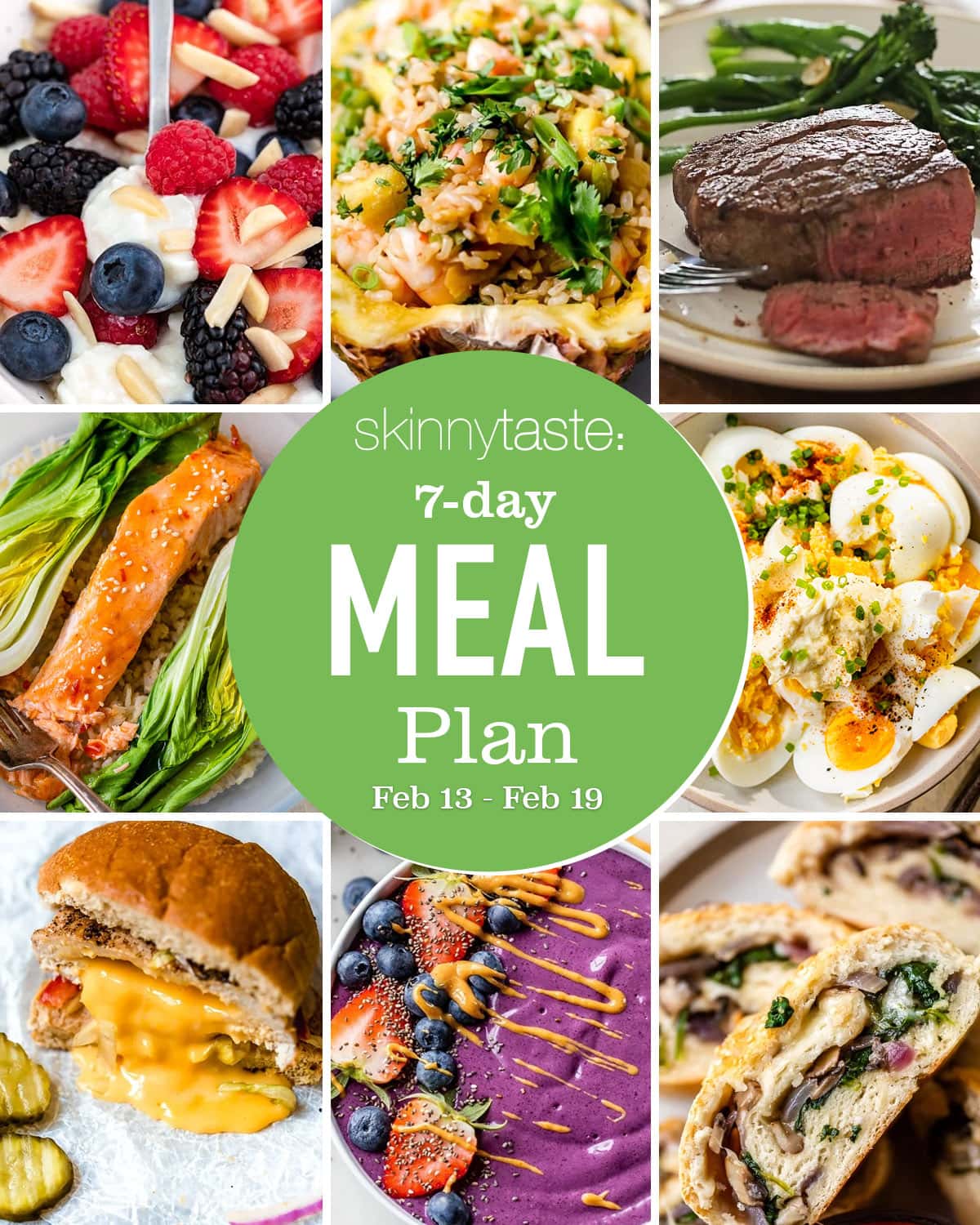 7 Day Healthy Meal Plan (Feb 13-19)