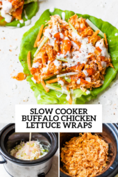 slow cooker buffalo chicken wraps
