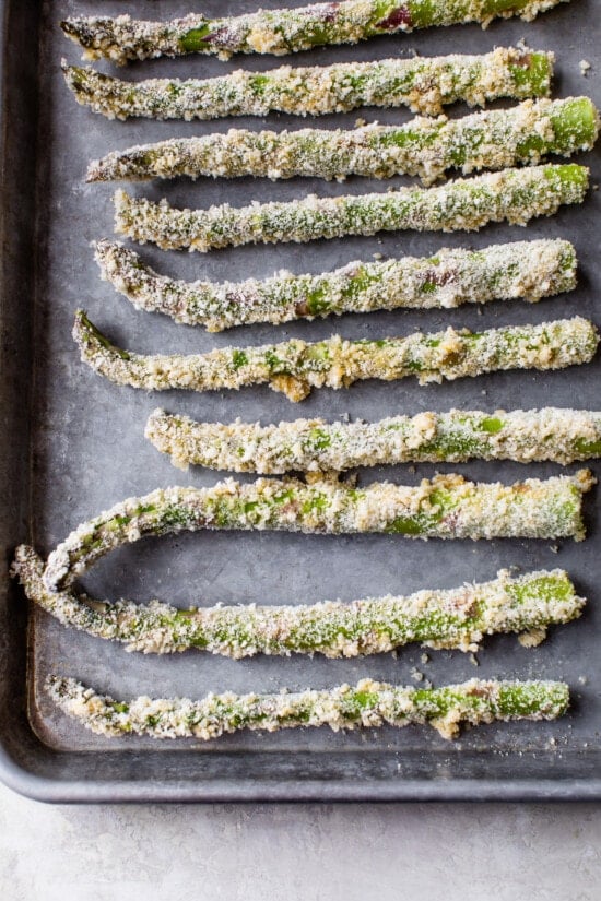 Breaded asparagus