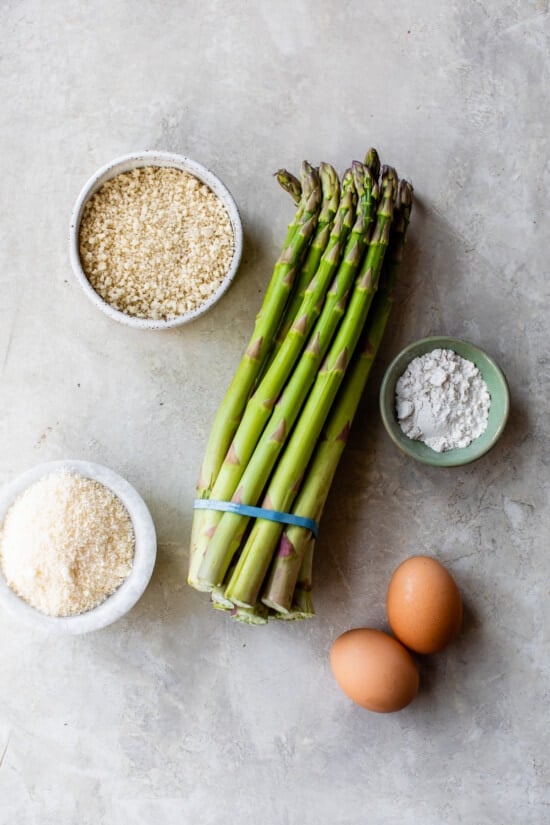 Ingredients for fried asparagus