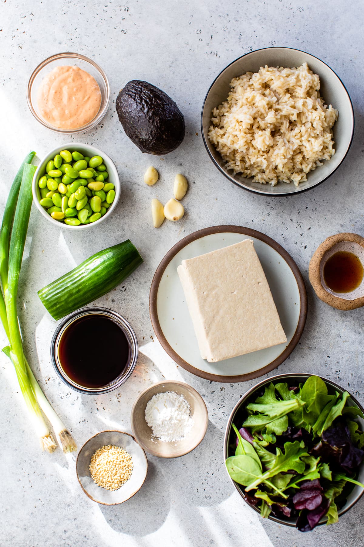 Tofu Poke Bowl Ingredients