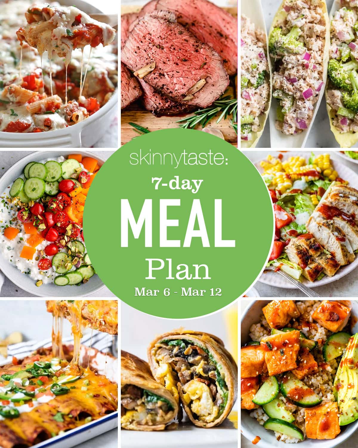 7 Day Healthy Meal Plan (March 6-12)