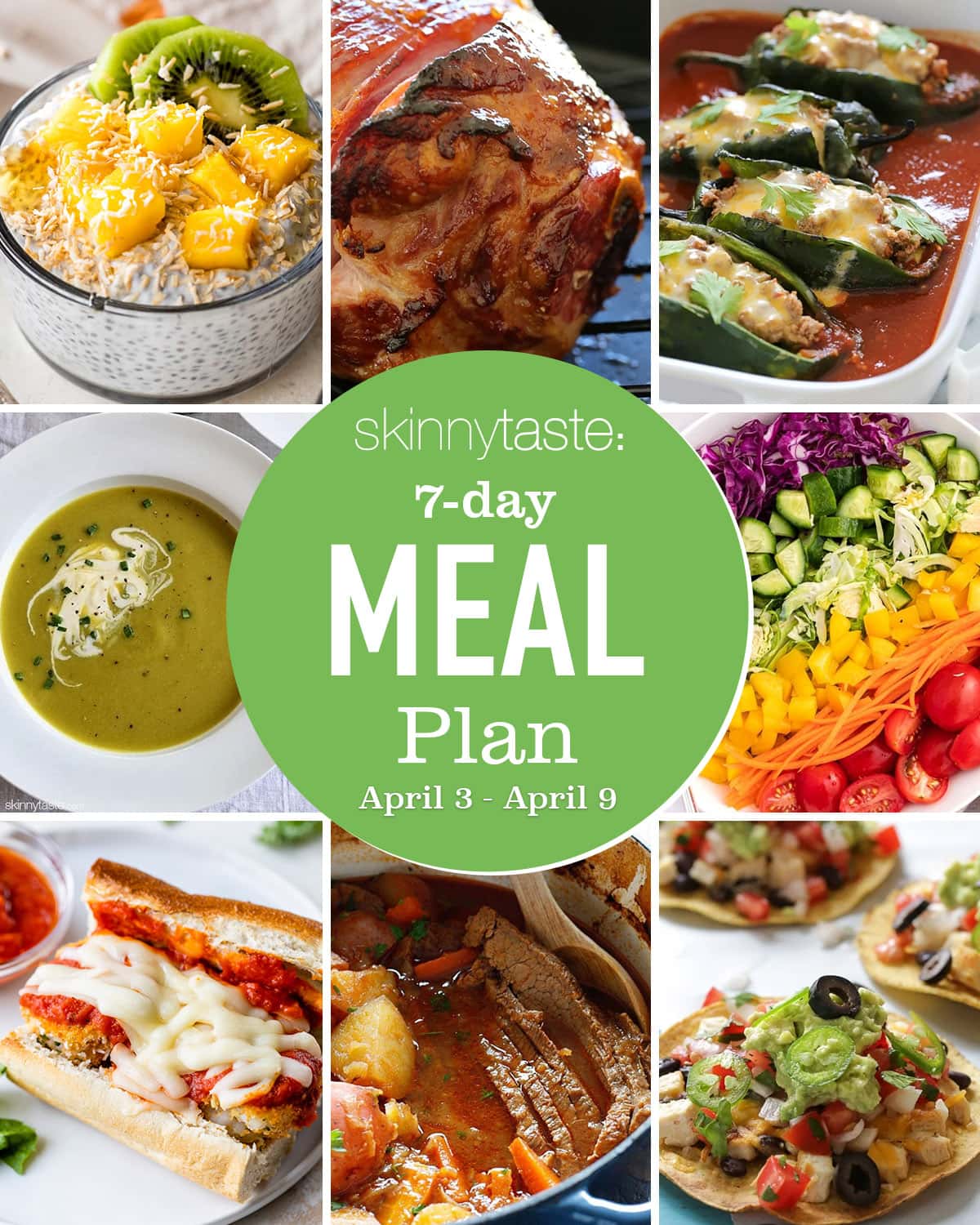 7 Day Healthy Meal Plan (April 3-9)