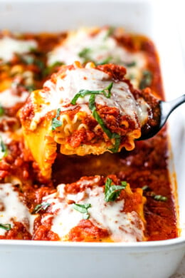 Cottage Cheese Lasagna Roll Ups