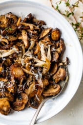 Fried mushrooms with parmesan