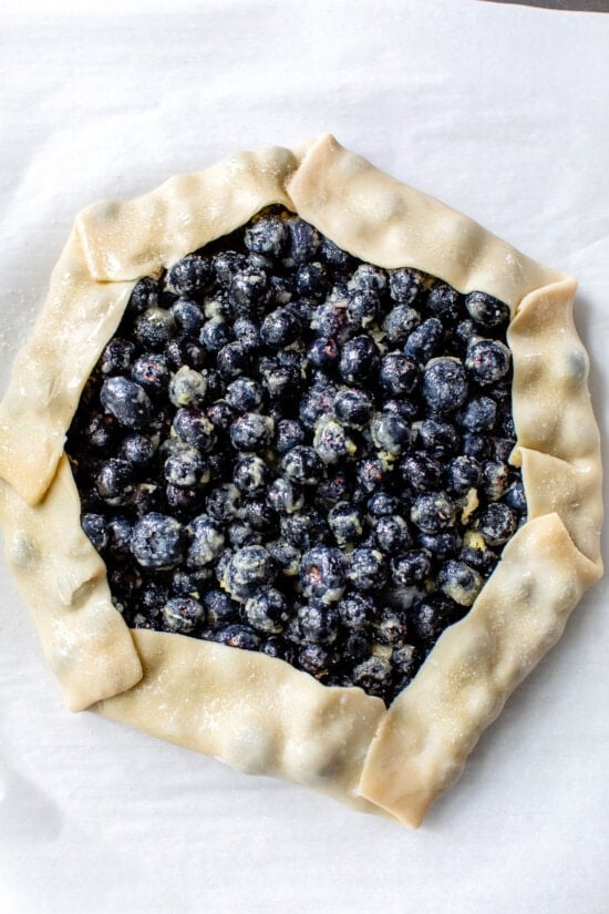 freeform blueberry pie