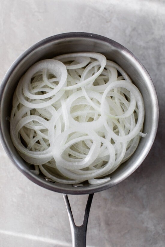 onions in pot