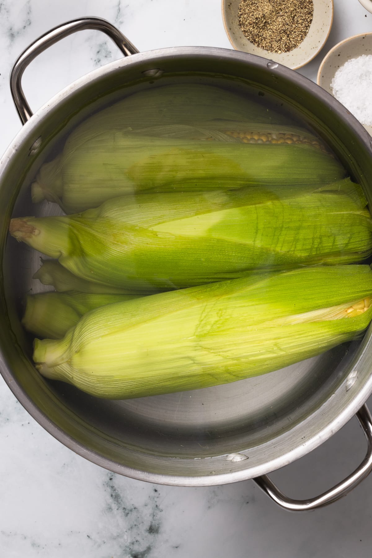 Soak corn in water