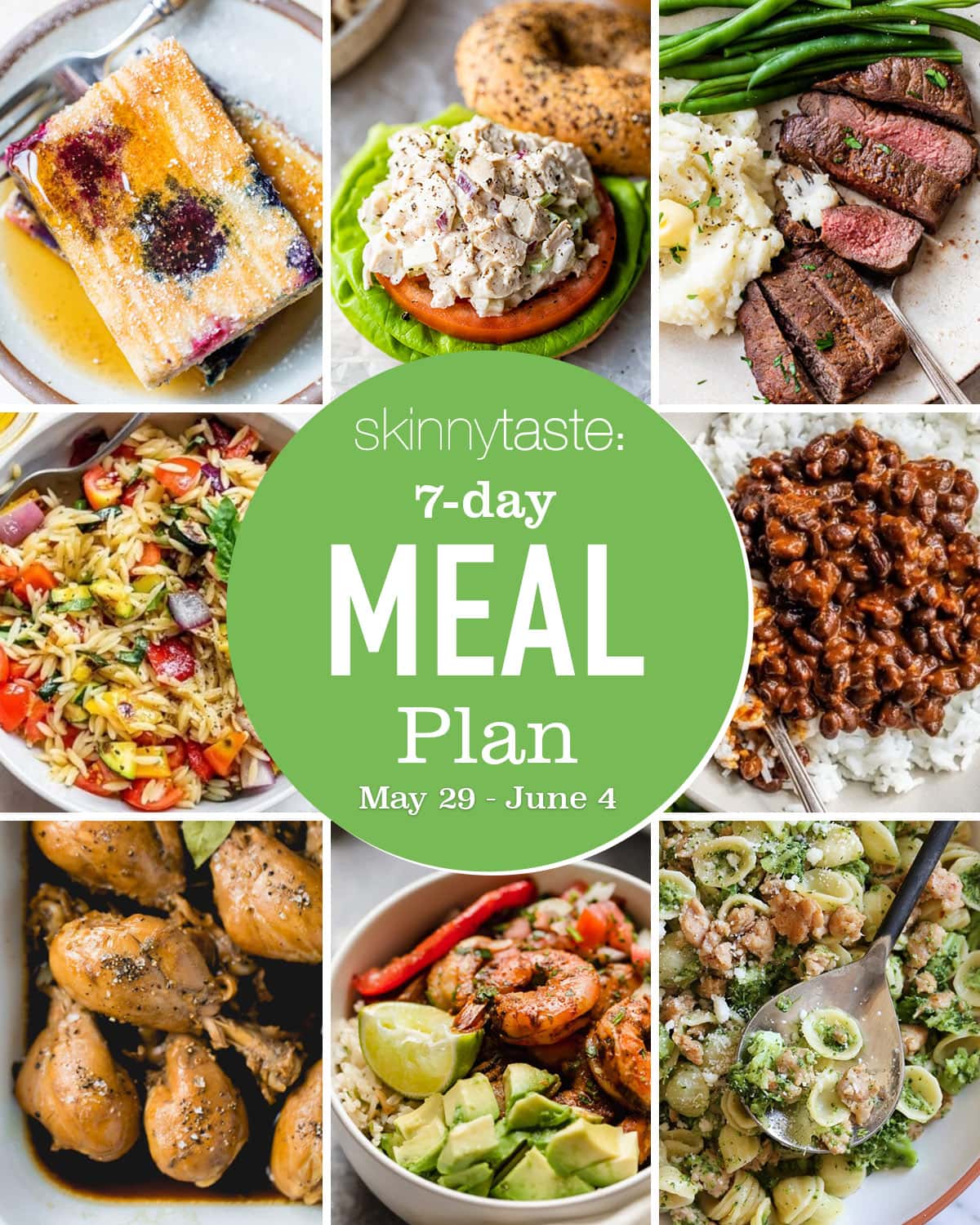 Week 383 May 29 June 4 - Free 7 Day Healthy Meal Plan (May 29-June 4)