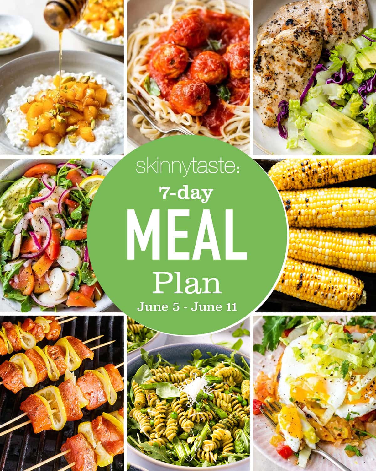Free 7 Day Healthy Meal Plan (June 5-11)