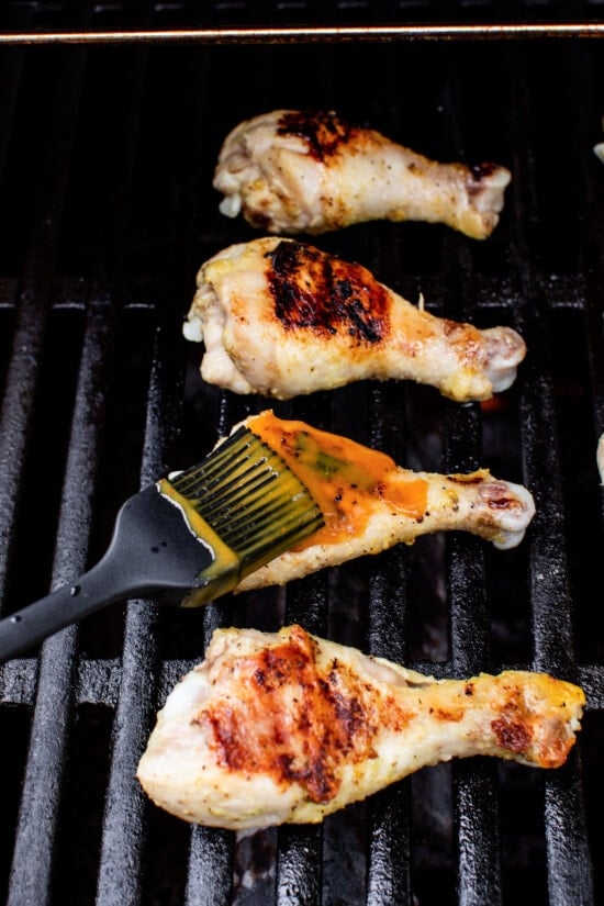 drumsticks on grill