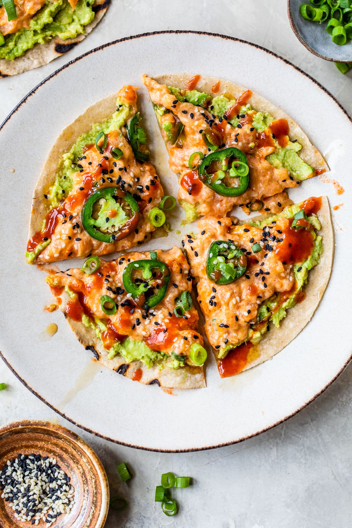 Spicy Salmon Sushi Pizza