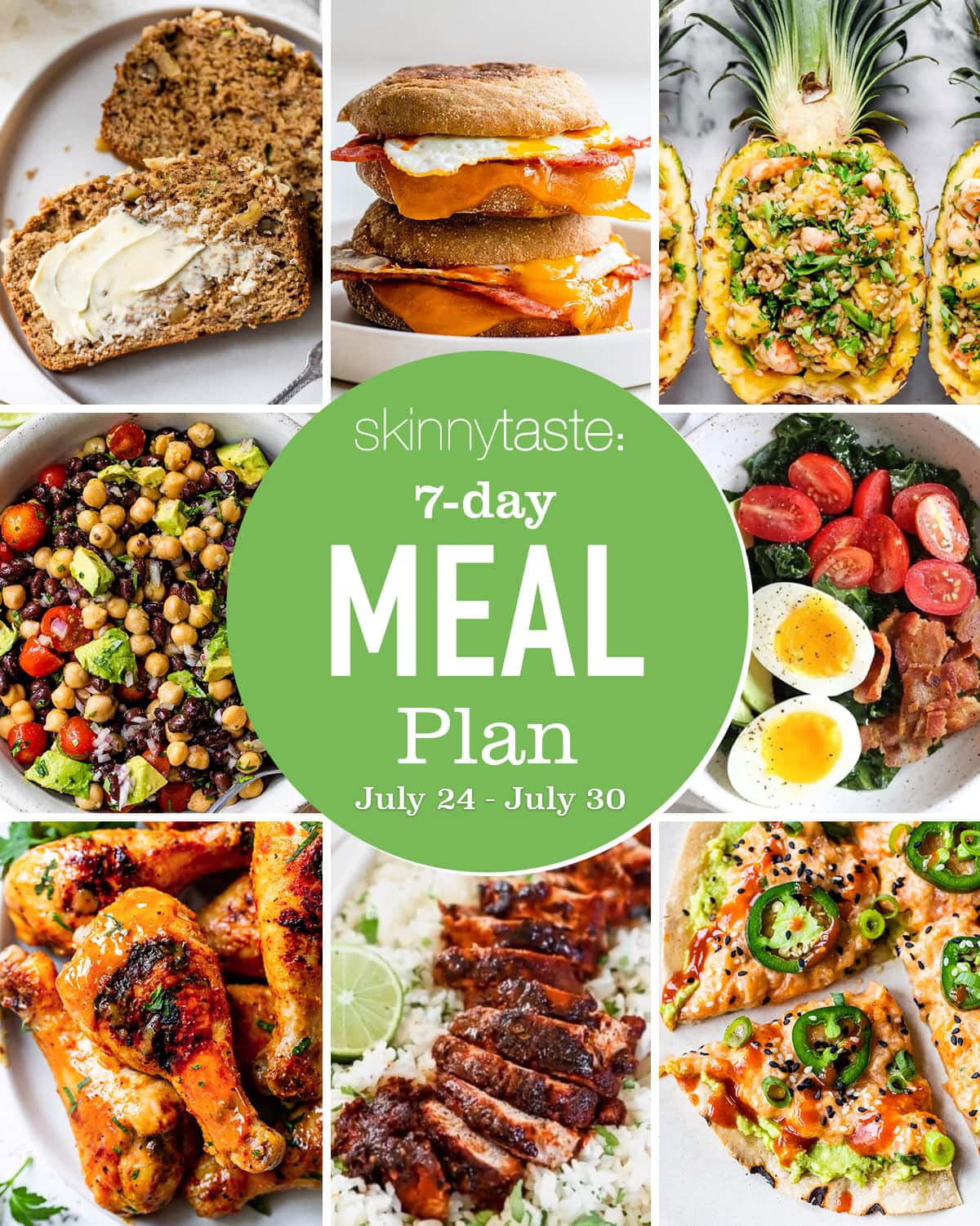 Free 7 Day Healthy Meal Plan (July 24-30)