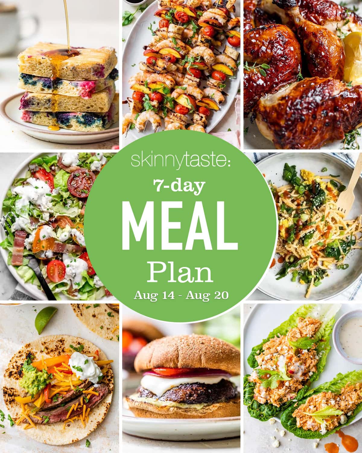 Free 7 Day Wholesome Meal Plan (August 14-20)
