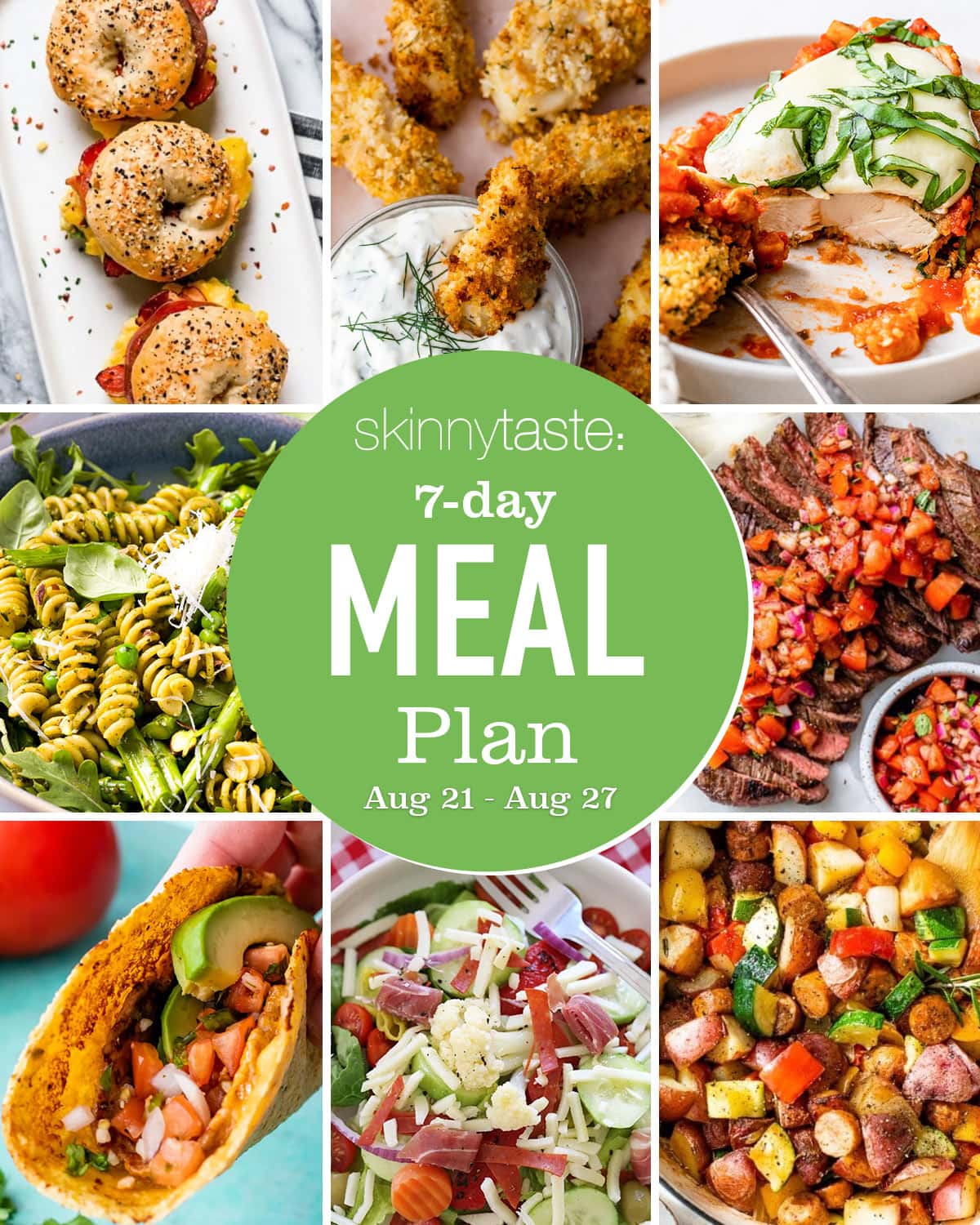 Free 7 Day Wholesome Meal Plan (August 21-27)