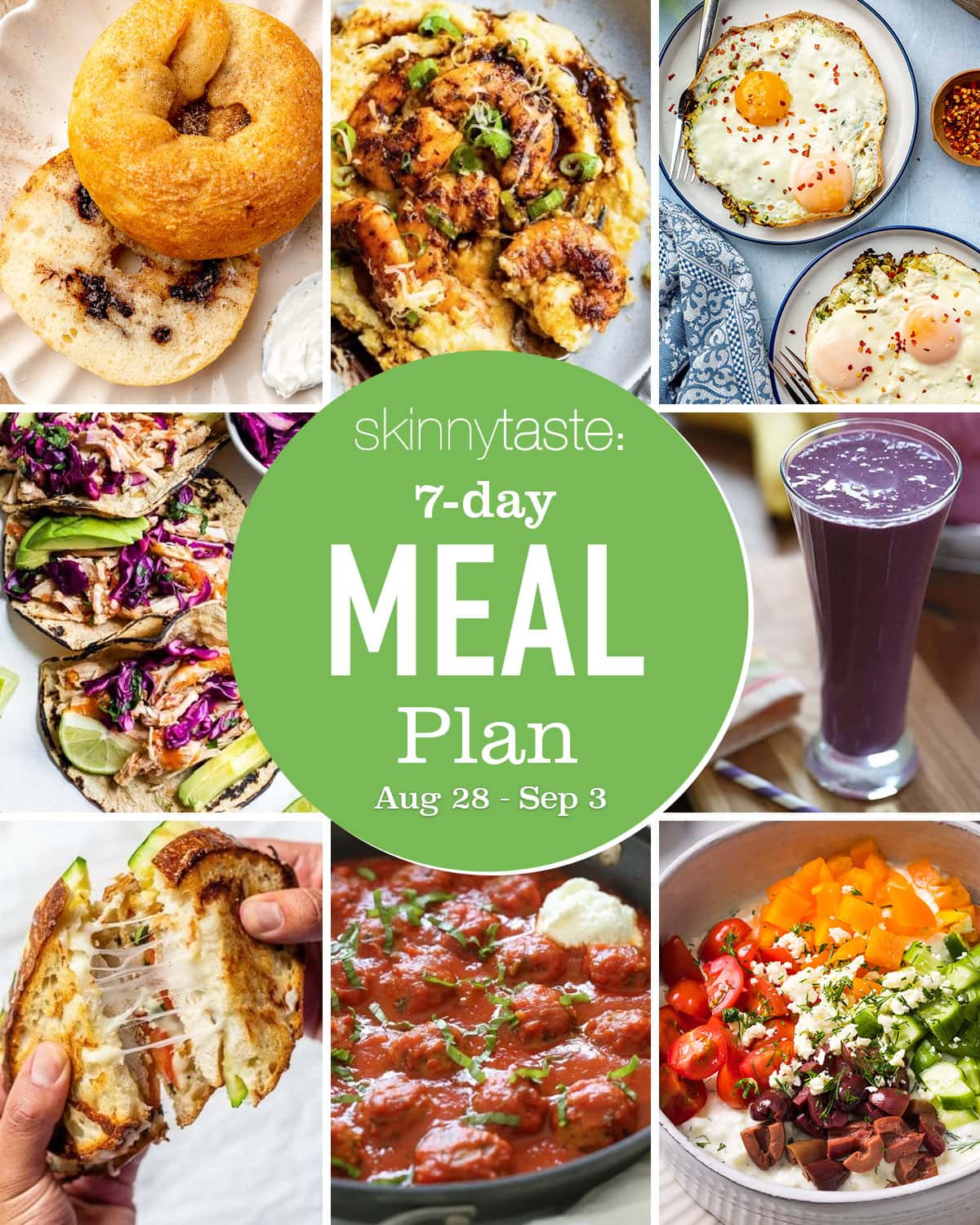 Free 7 Day Wholesome Meal Plan (August 28-Sept 3)