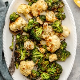 sheet pan roasted broccoli and cauliflower