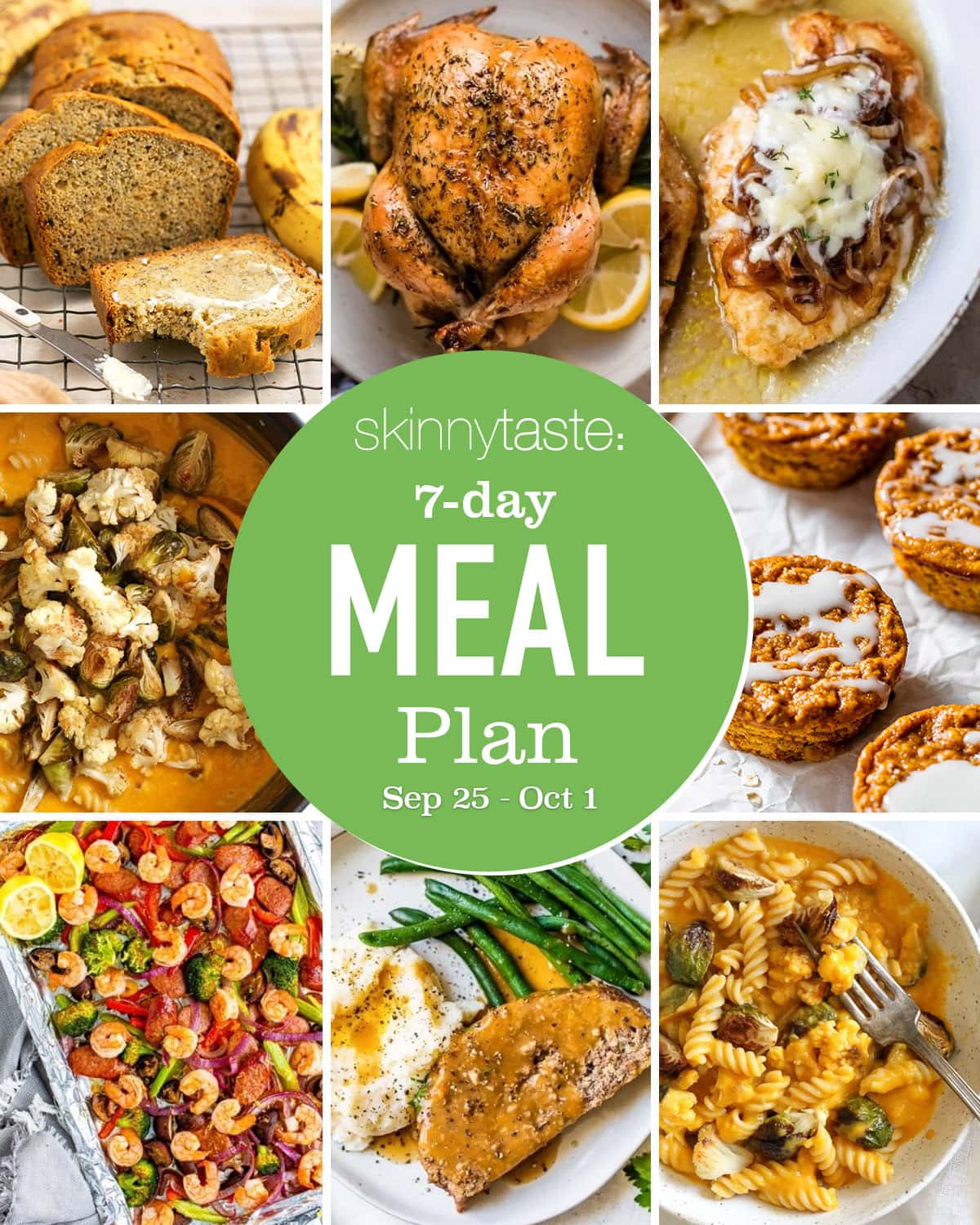 Photo of Free 7 Day Wholesome Meal Plan (Sept 25-Oct 1)