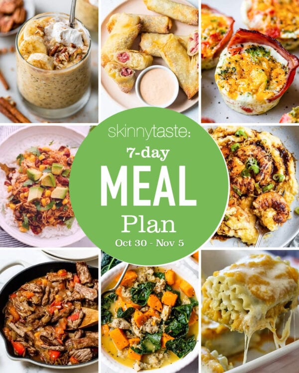 Free 7 Day Healthy Meal Plan (Oct 30-Nov 5) - Skinnytaste