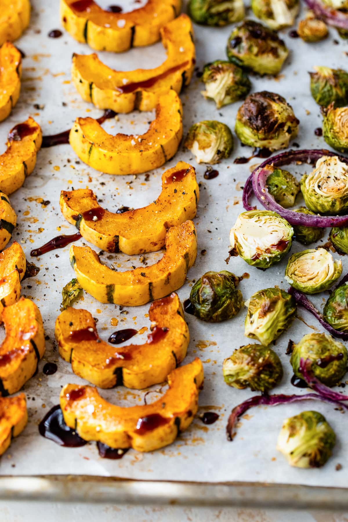 Delicata Squash and Brussels Sprouts