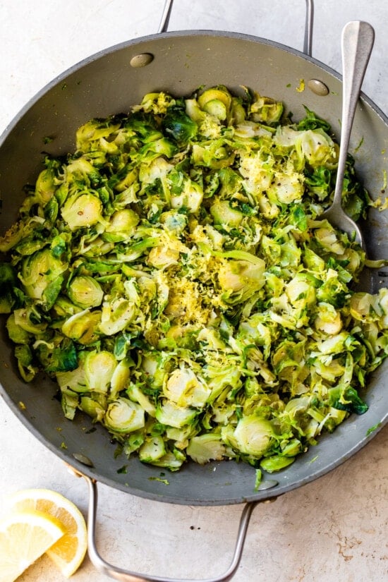 Shaved Lemon Brussels Sprouts