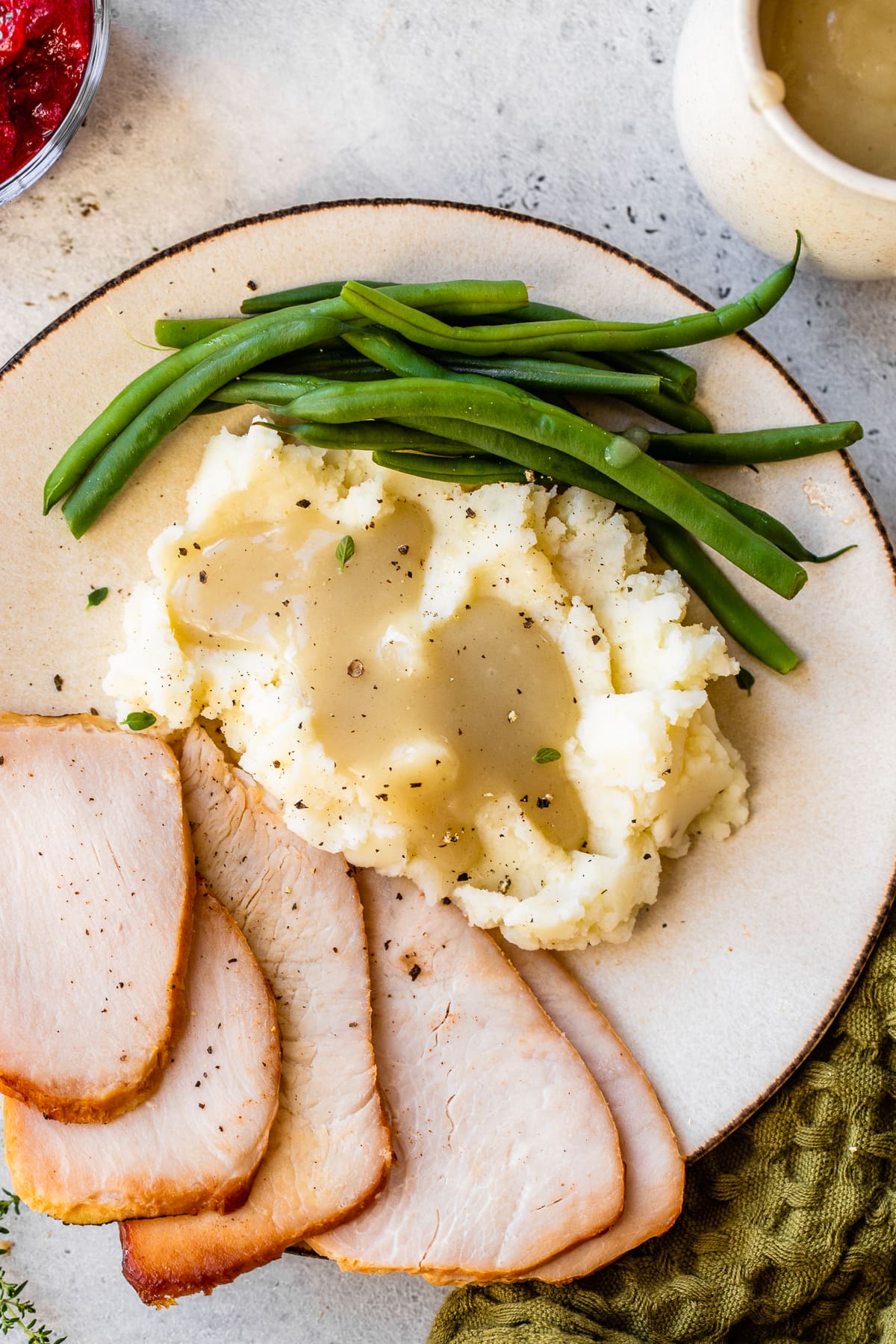 Turkey Gravy over mashed potatoes