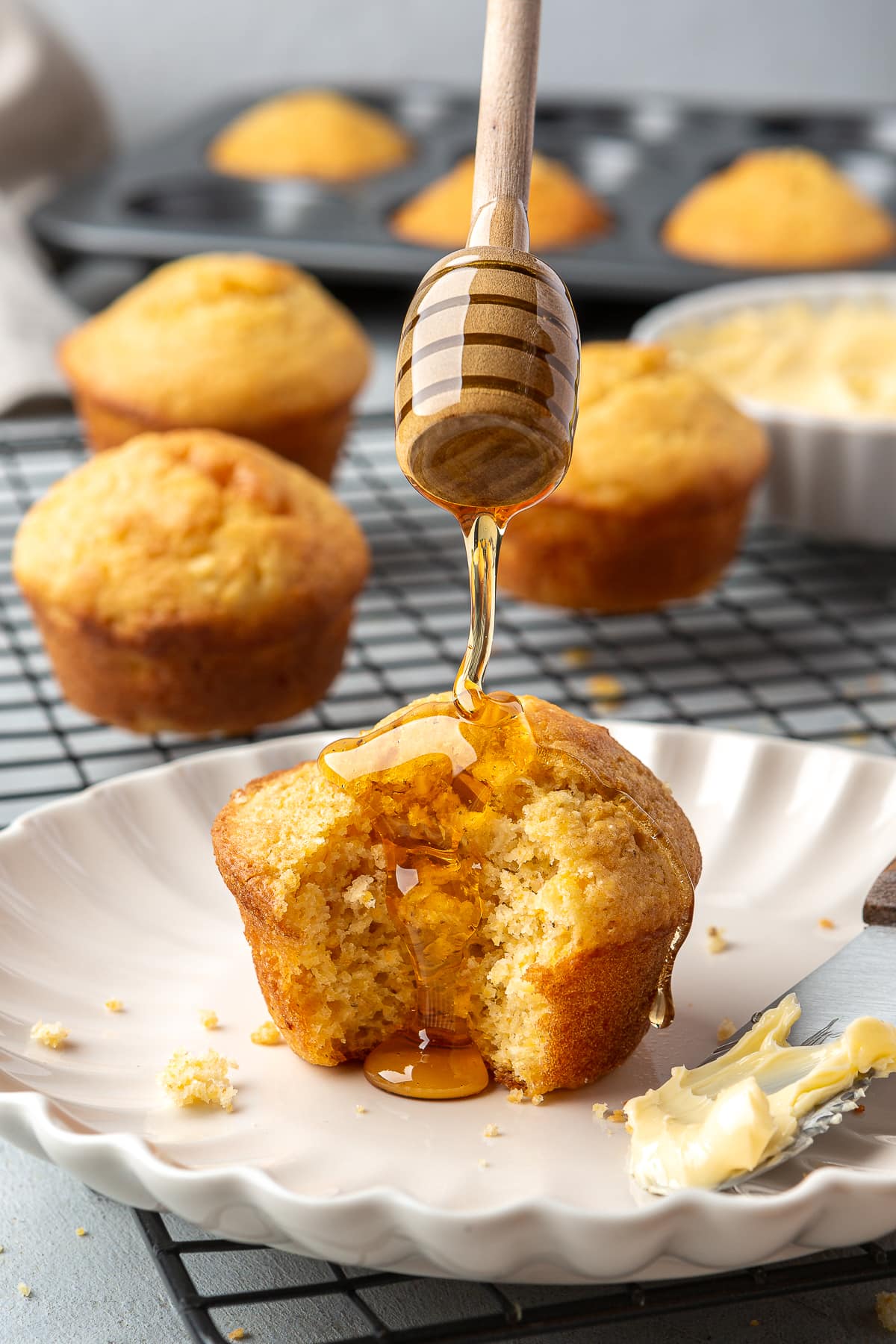 Muffins de maïs au miel