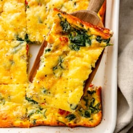 Breakfast Casserole with Spinach and Sausage